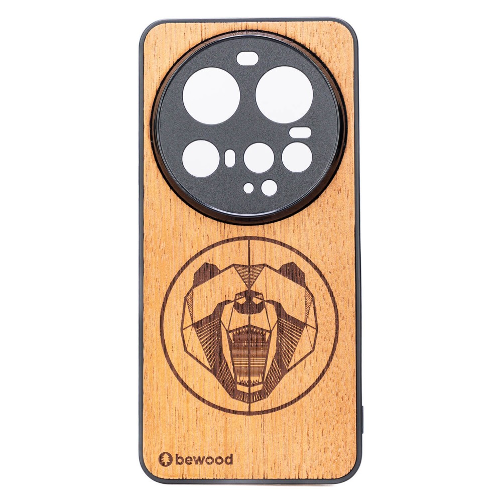 Drewniane Etui Bewood do Xiaomi 15 Ultra NIEDŹWIEDŹ MERBAU (1)