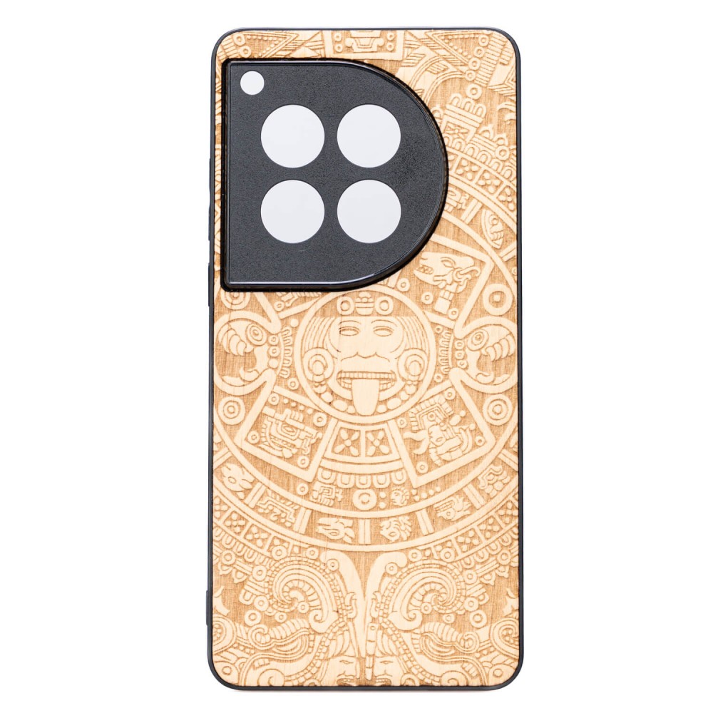 Drewniane Etui Bewood do OnePlus 12 KALENDARZ AZTECKI ANIEGRE (1)