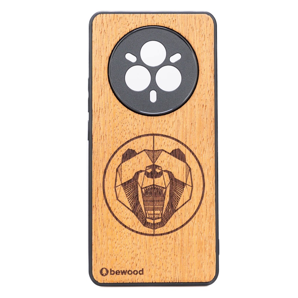 Drewniane Etui Bewood do Realme 14 Pro 5G NIEDŹWIEDŹ MERBAU (1)