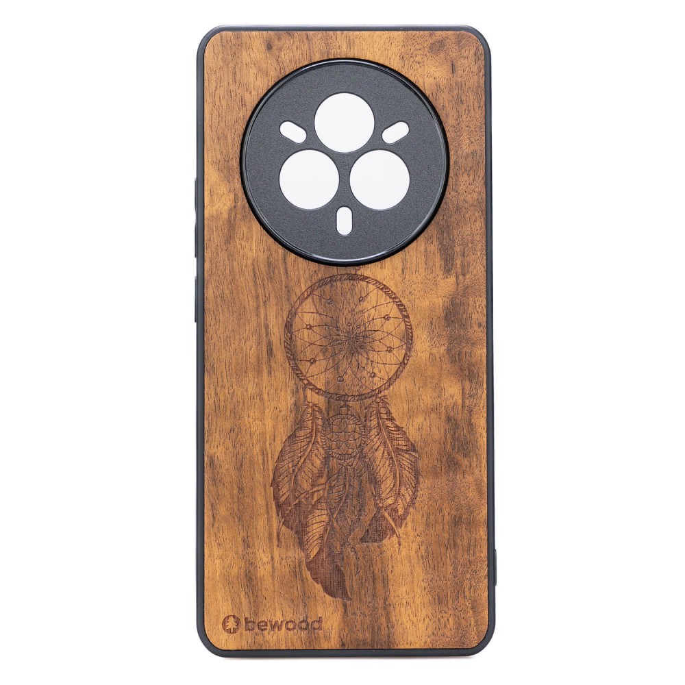Drewniane Etui Bewood do Realme 14 Pro Plus 5G ŁAPACZ SNÓW IMBUIA (1)