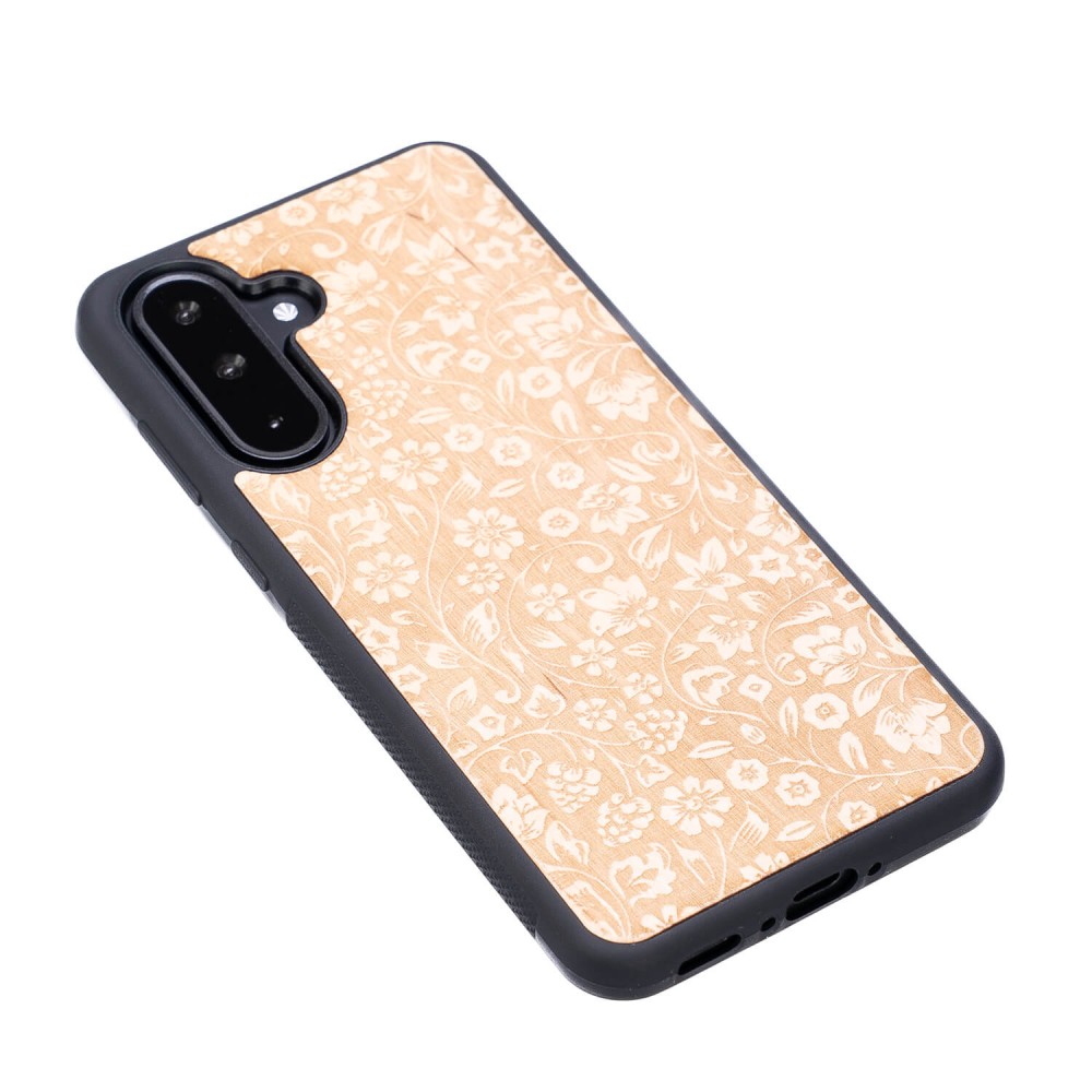 Drewniane Etui Bewood do Samsung Galaxy A56 5G KWIATY POLNE ANIEGRE (3)