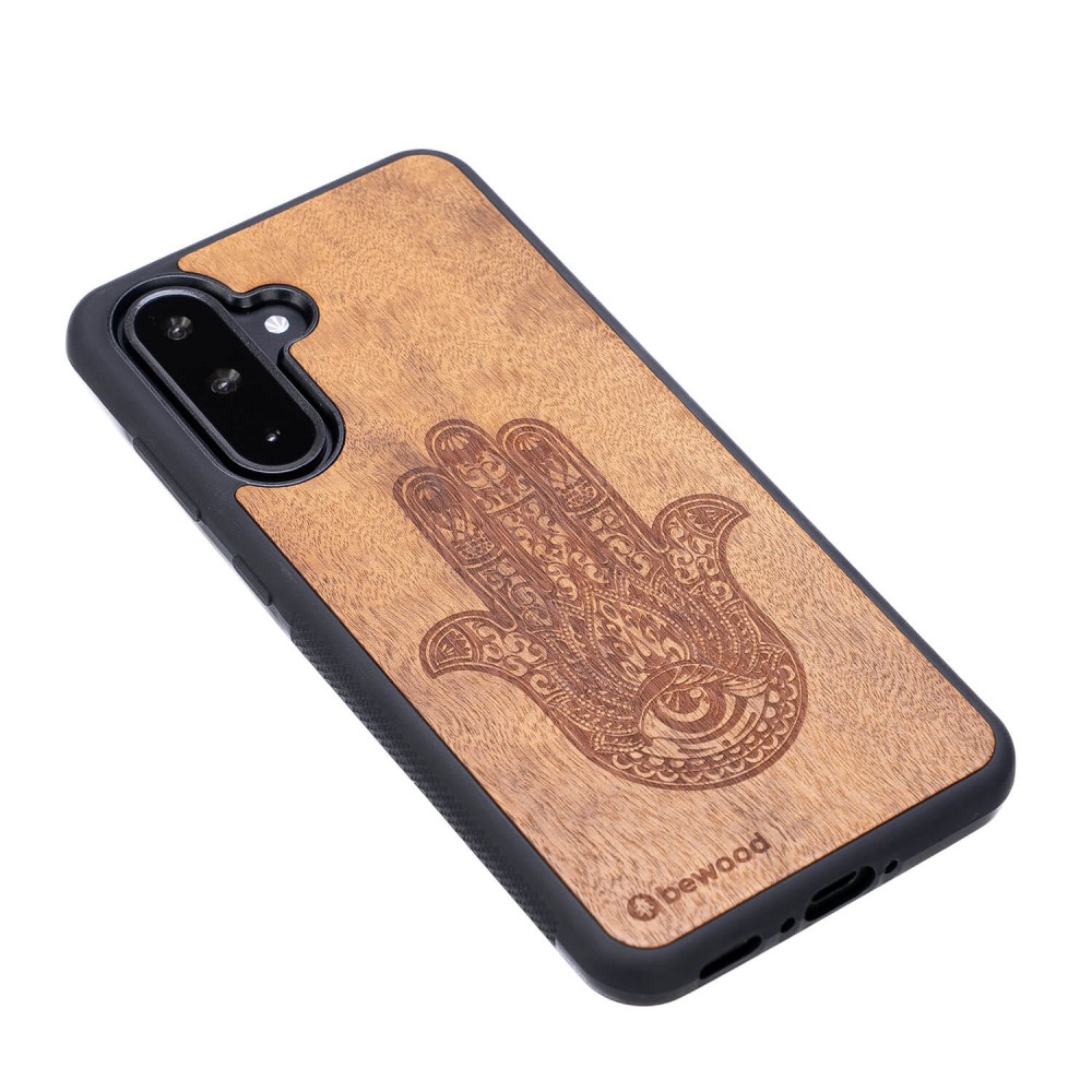 Drewniane Etui Bewood do Samsung Galaxy A56 5G HAMSA IMBUIA (3)