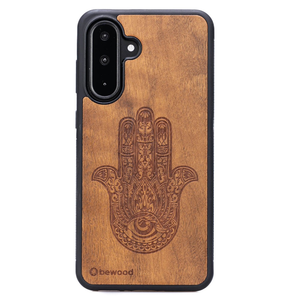 Drewniane Etui Bewood do Samsung Galaxy A36 5G HAMSA IMBUIA (1)