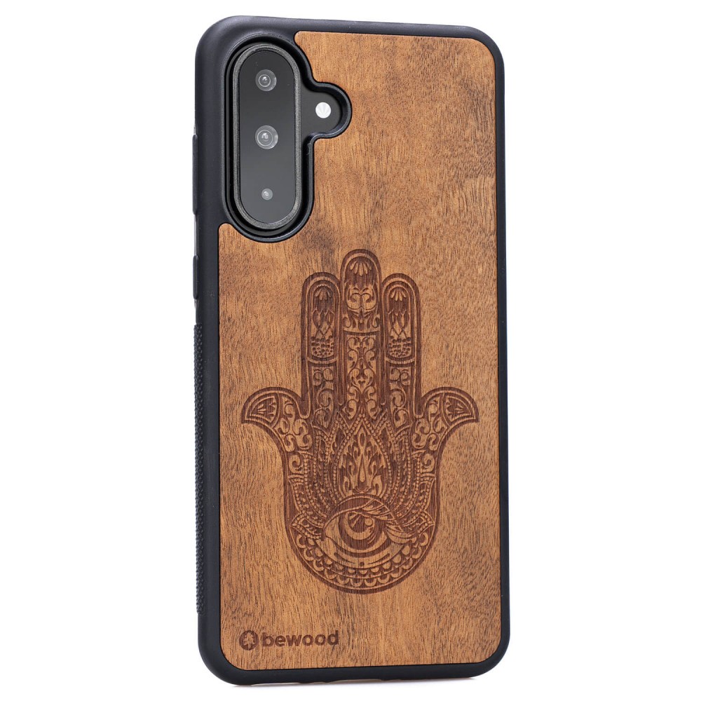 Drewniane Etui Bewood do Samsung Galaxy A26 5G HAMSA IMBUIA (2)