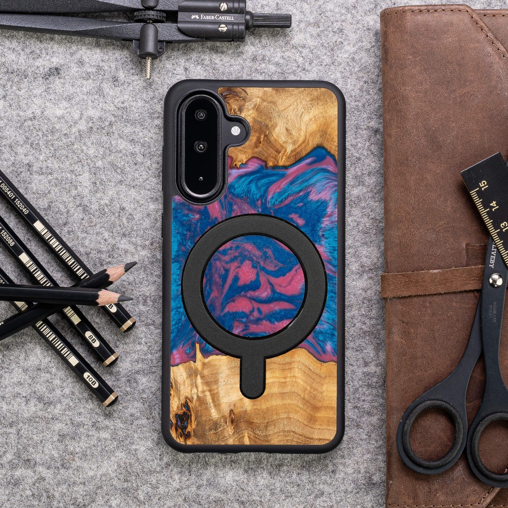 Etui Bewood Unique do Samsung Galaxy A36 5G - Neons - Vegas z MagSafe (3)