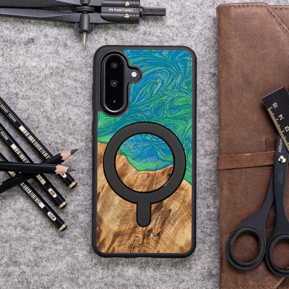 Etui Bewood Unique do Samsung Galaxy A36 5G - Neons - Tokyo z MagSafe (3)