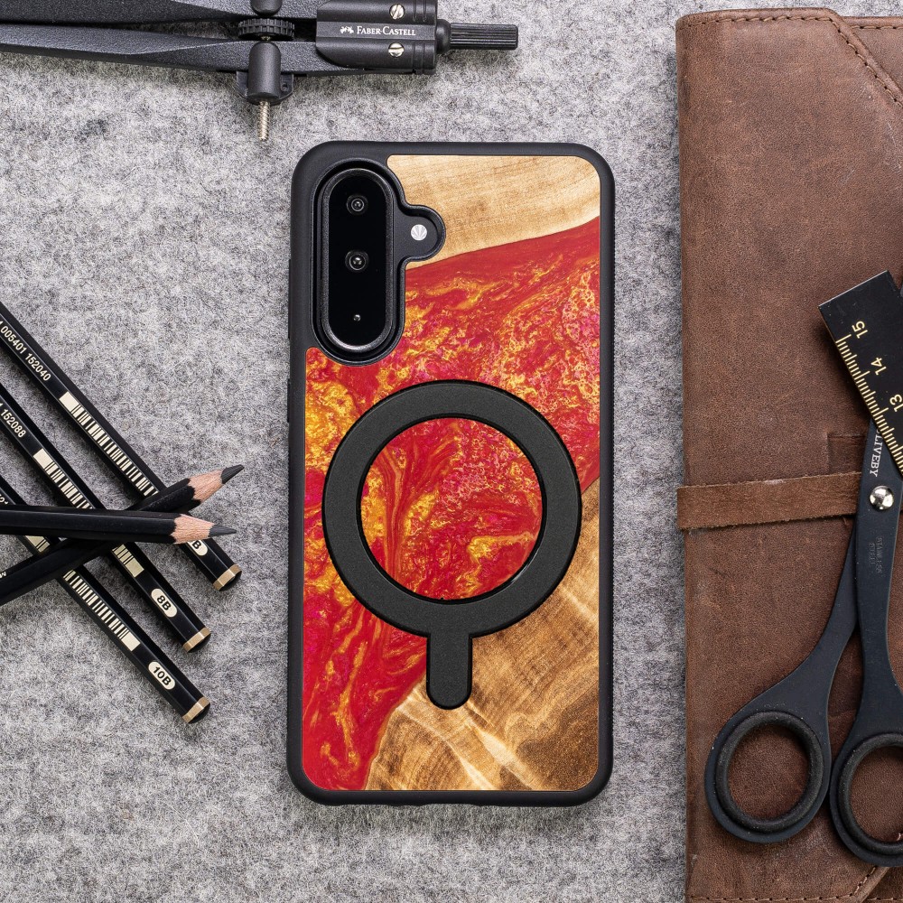 Etui Bewood Unique do Samsung Galaxy A36 5G - Neons - Paris z MagSafe (3)