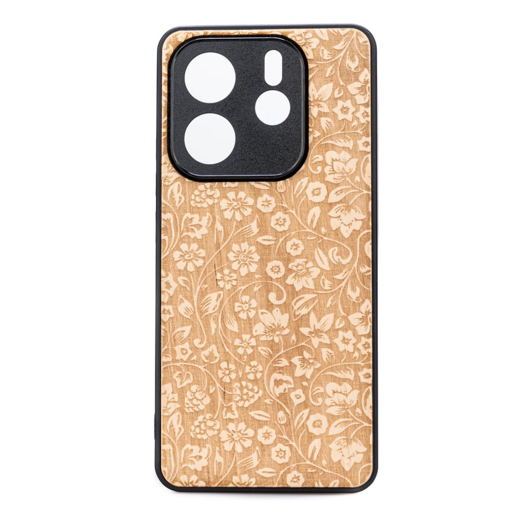 Drewniane Etui Bewood do Xiaomi Redmi Note 14 5G KWIATY POLNE ANIEGRE (1)