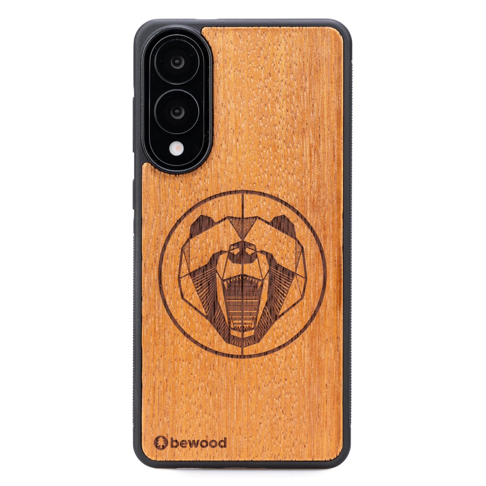 Drewniane Etui Bewood do Samsung Galaxy S25 Edge NIEDŹWIEDŹ MERBAU (1)