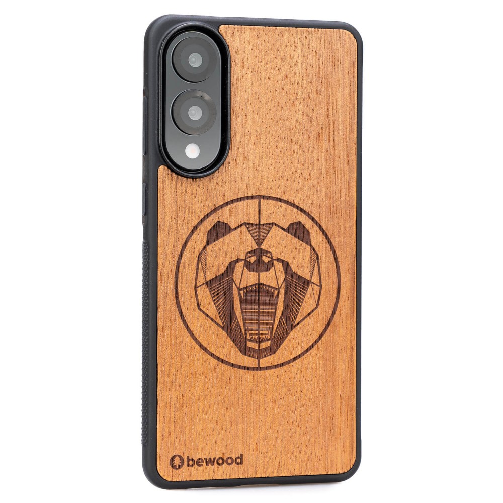 Drewniane Etui Bewood do Samsung Galaxy S25 Edge NIEDŹWIEDŹ MERBAU (2)