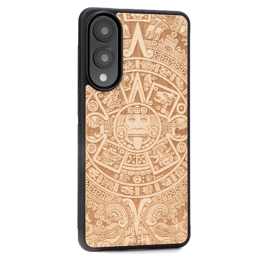 Drewniane Etui Bewood do Samsung Galaxy S25 Edge KALENDARZ AZTECKI ANIEGRE (2)