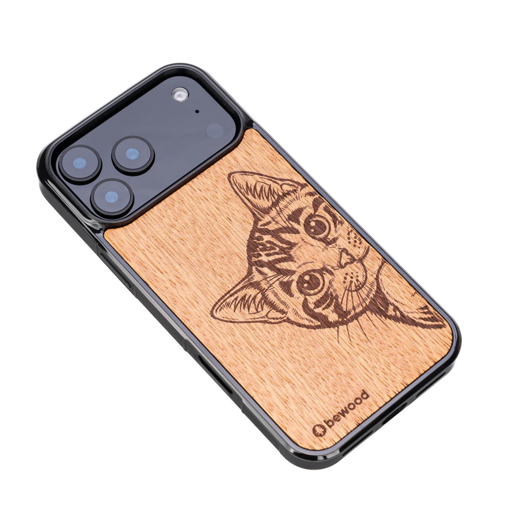 Drewniane Etui Bewood do iPhone 17 Pro MaxCAT LOVER MERBAU (3)