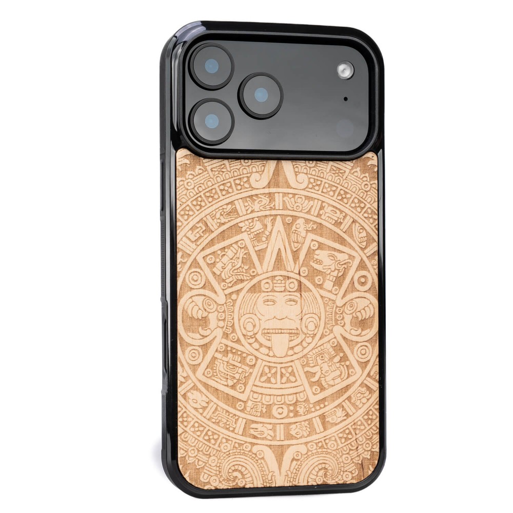 Drewniane Etui Bewood do iPhone 17 Pro Max KALENDARZ AZTECKI ANIEGRE (2)