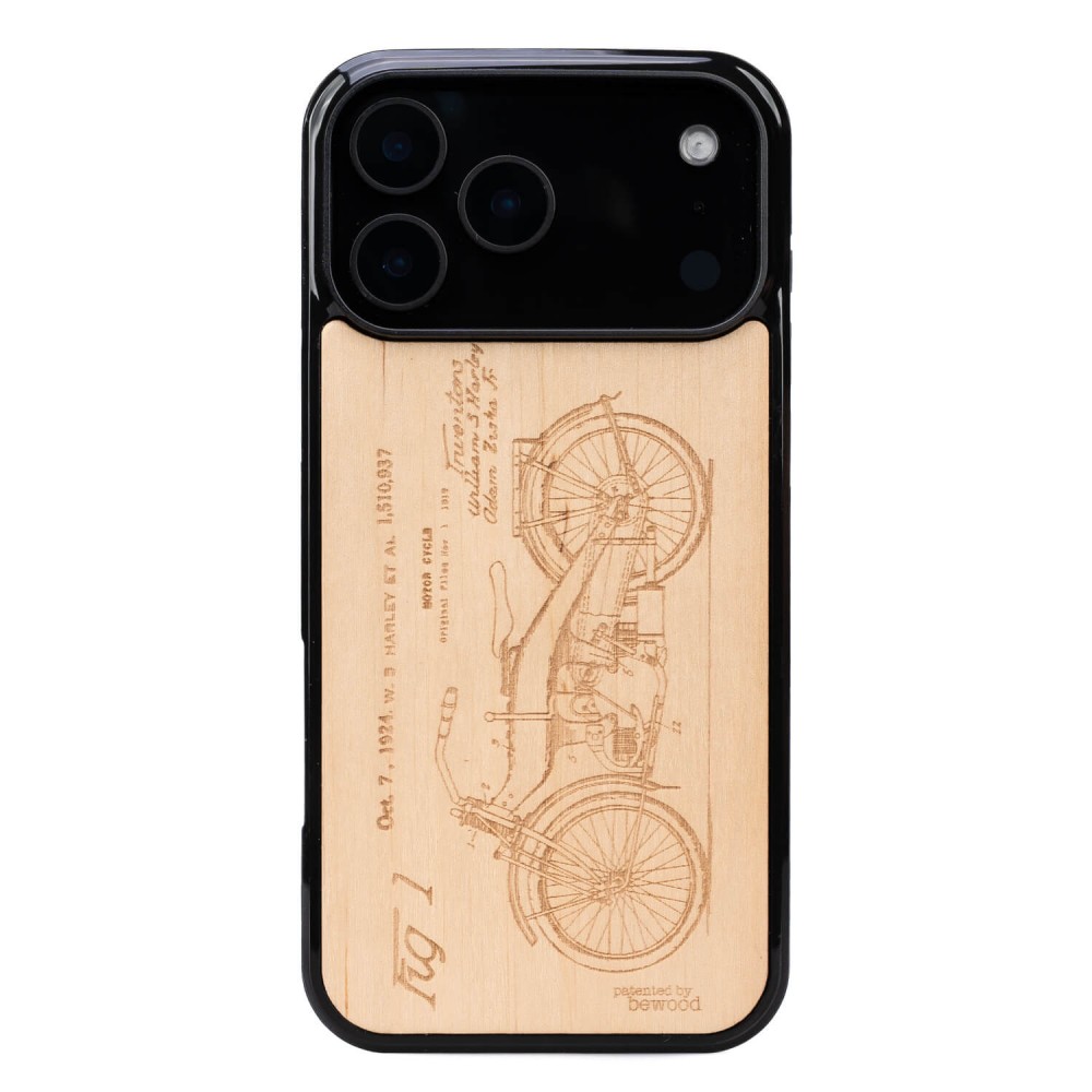 Drewniane Etui Bewood do iPhone 17 Pro Max HARLEY PATENT ANIEGRE (1)