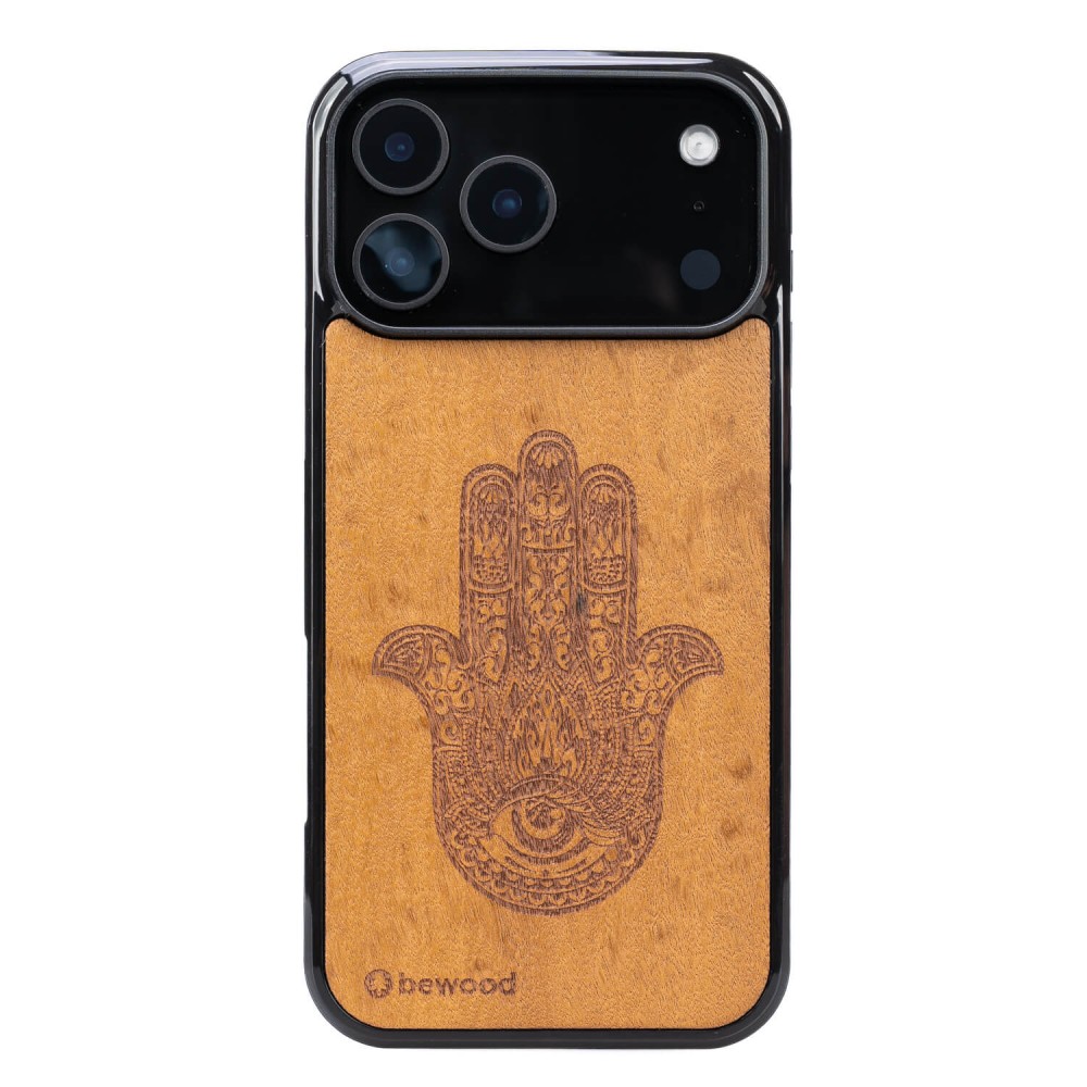 Drewniane Etui Bewood do iPhone 17 Pro Max HAMSA IMBUIA (1)
