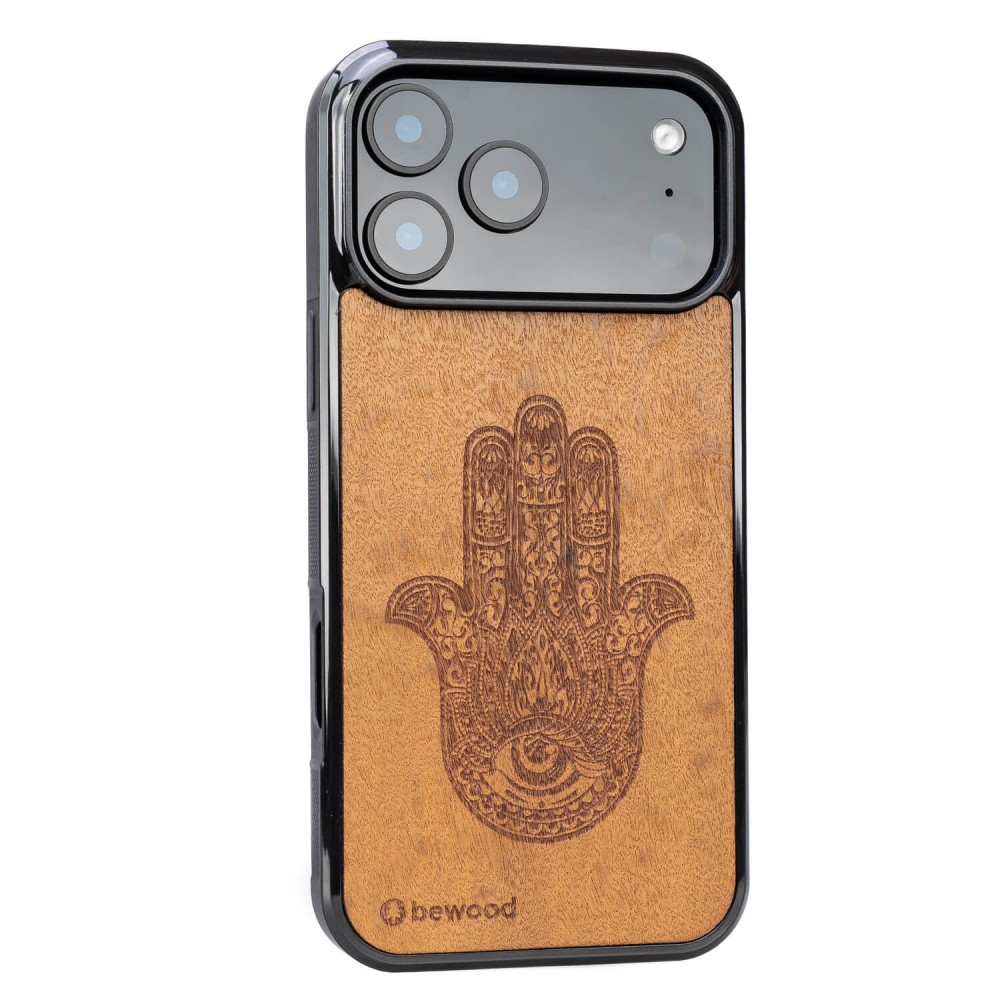 Drewniane Etui Bewood do iPhone 17 Pro Max HAMSA IMBUIA (2)