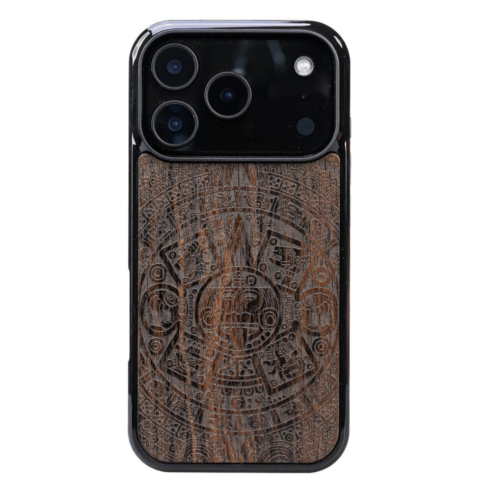 Drewniane Etui Bewood do iPhone 17 Pro KALENDARZ AZTECKI ZIRICOTE (1)