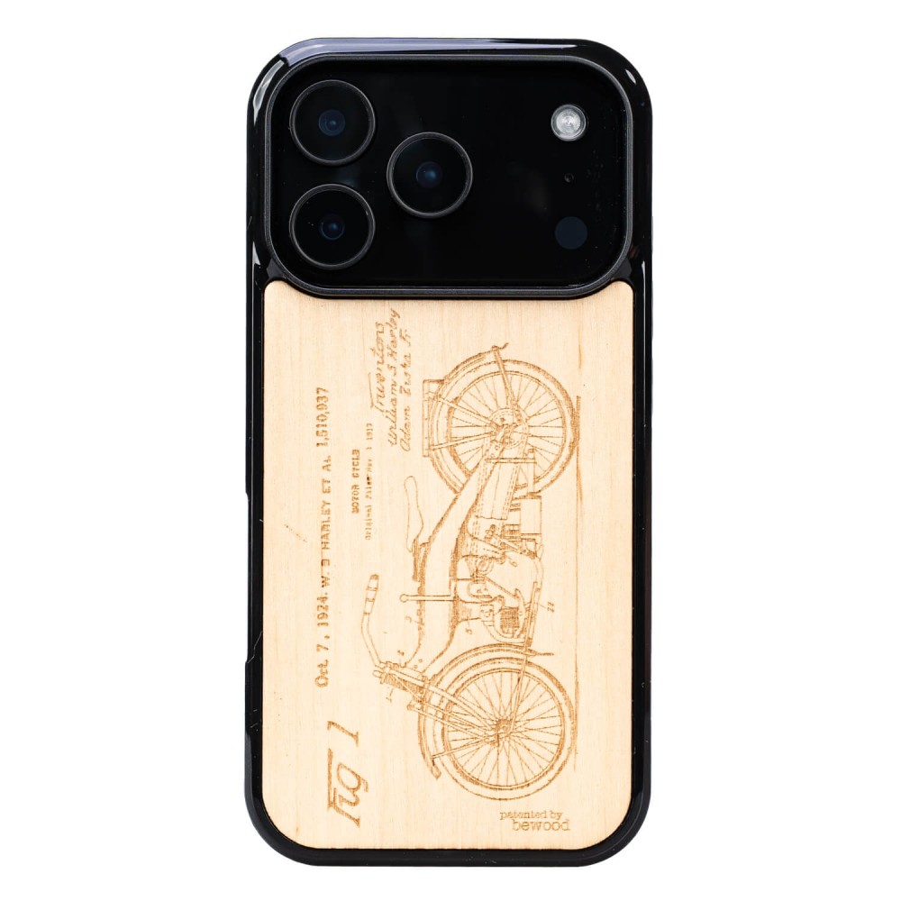 Drewniane Etui Bewood do iPhone 17 Pro HARLEY PATENT ANIEGRE (1)