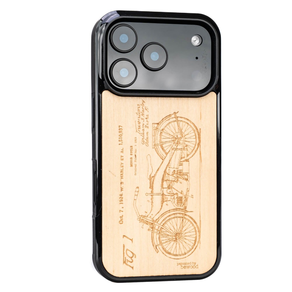 Drewniane Etui Bewood do iPhone 17 Pro HARLEY PATENT ANIEGRE (2)