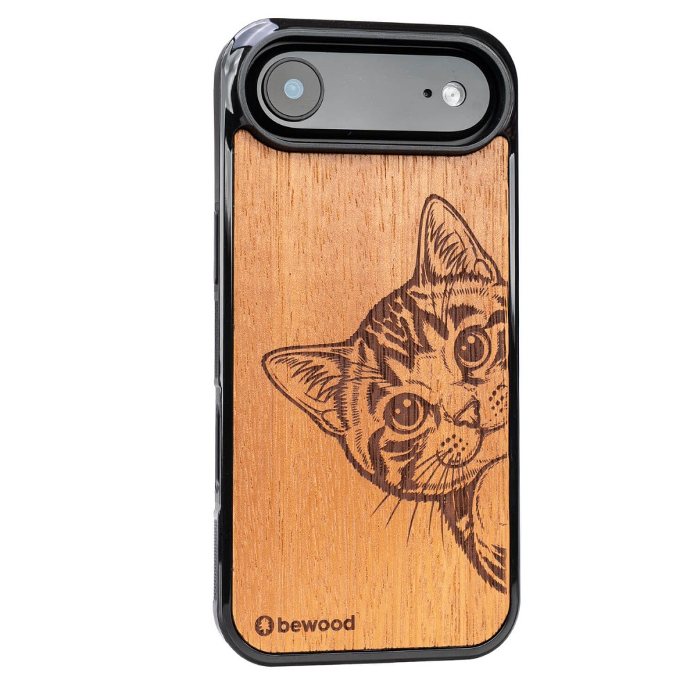 Drewniane Etui Bewood do iPhone Air CAT LOVER MERBAU (2)