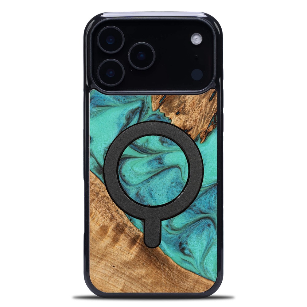 Bewood Resin Case for Apple iPhone 17 Pro Max - Turquoise with MagSafe (1)