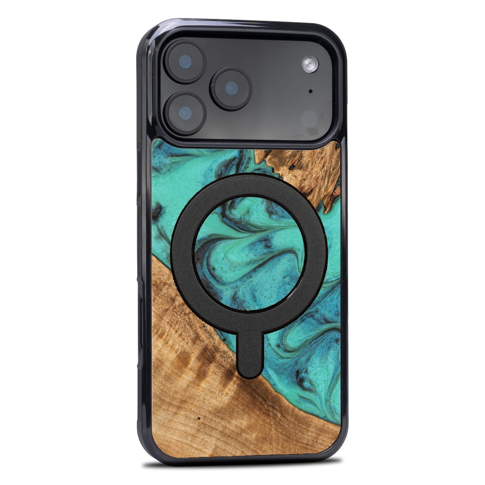 Bewood Resin Case for Apple iPhone 17 Pro Max - Turquoise with MagSafe (2)