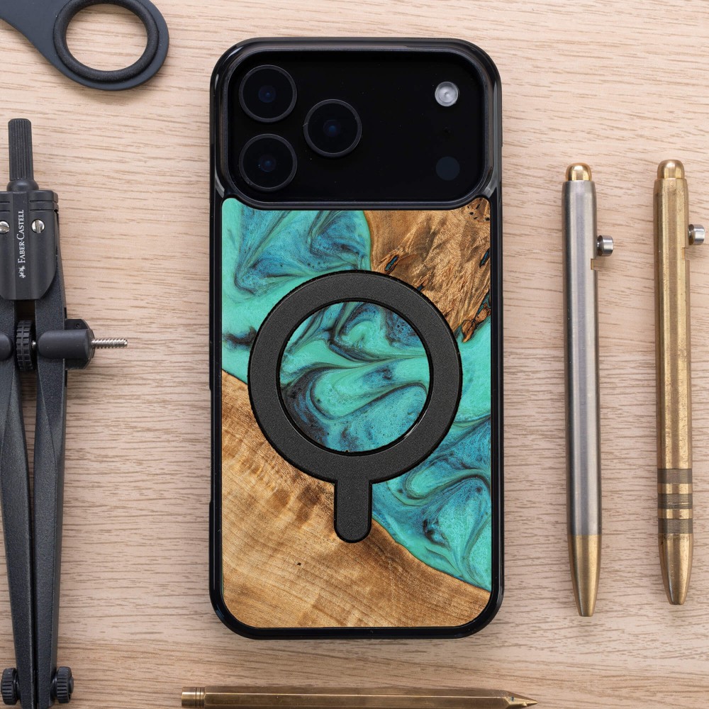 Bewood Resin Case for Apple iPhone 17 Pro Max - Turquoise with MagSafe (4)