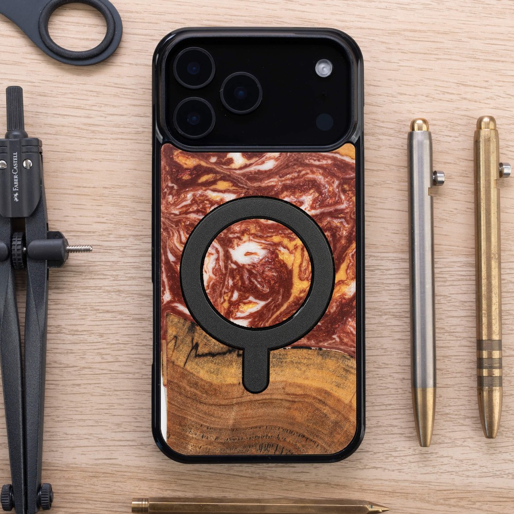 Etui Bewood Unique do iPhone 17 Pro Max - Planets - Mars z MagSafe (4)