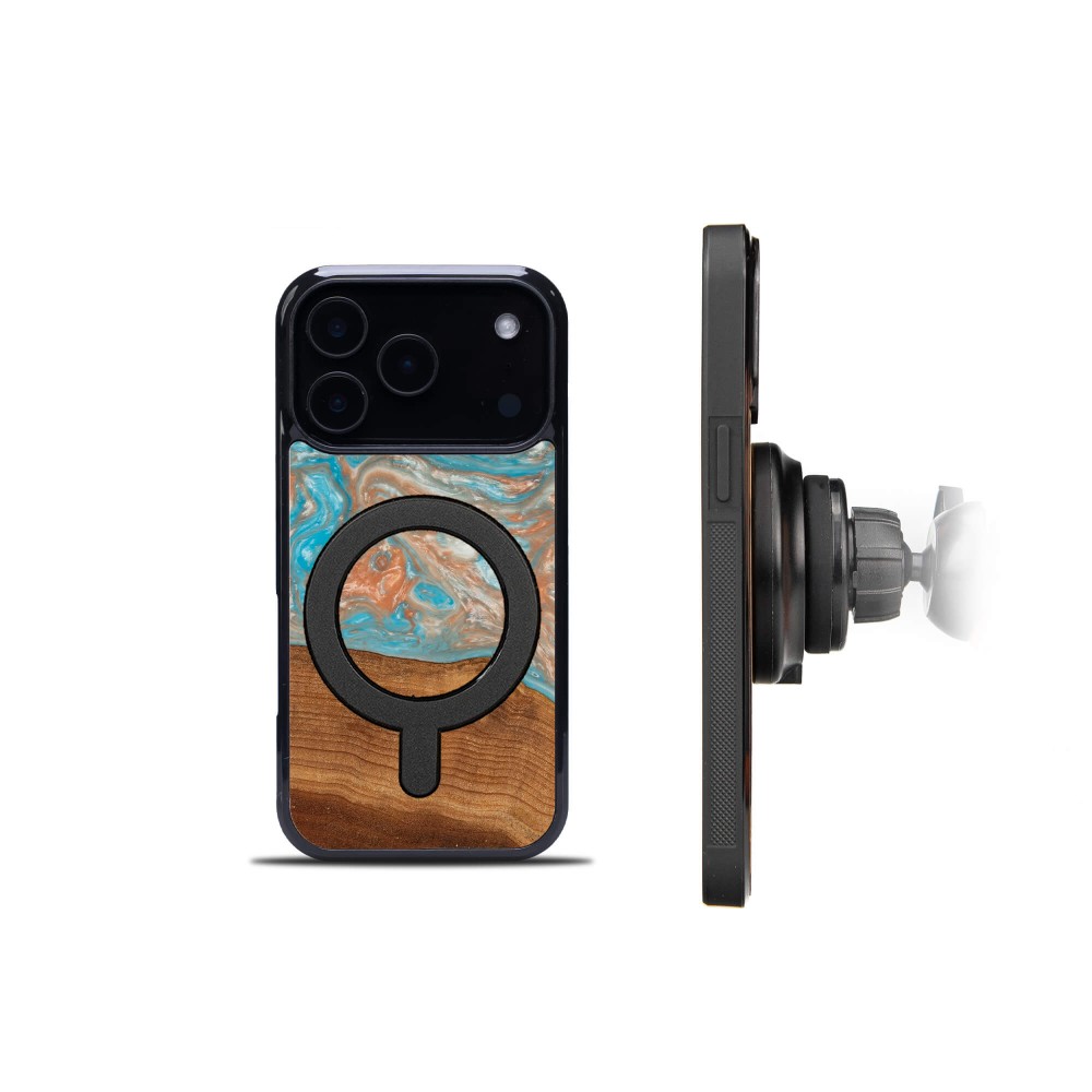 Etui Bewood Unique do iPhone 17 Pro - Planets - Saturn z MagSafe (3)