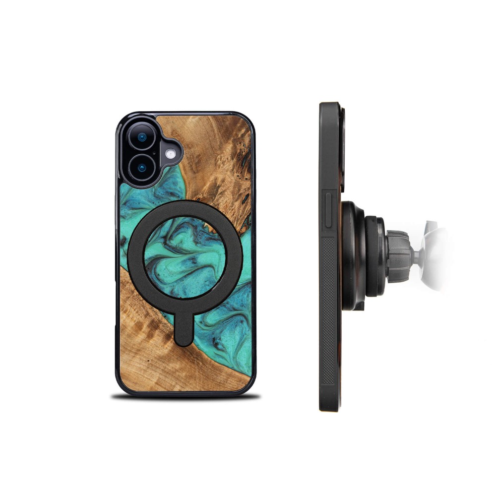 Bewood Resin Case for Apple iPhone 17 - Turquoise with MagSafe (3)