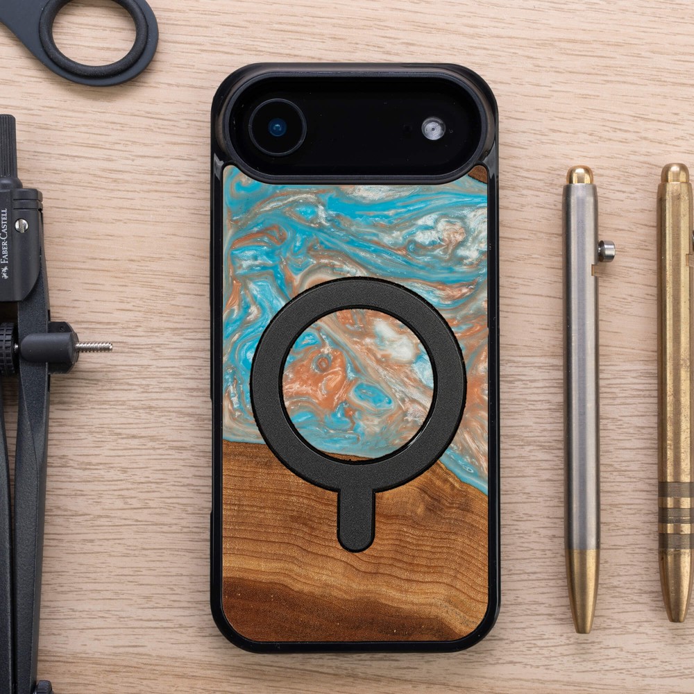 Etui Bewood Unique do iPhone Air - Planets - Saturn z MagSafe (4)