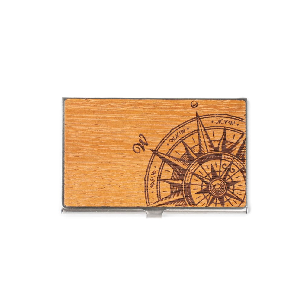 Drewniany Wizytownik Bewood Inox Traveler Merbau (2)