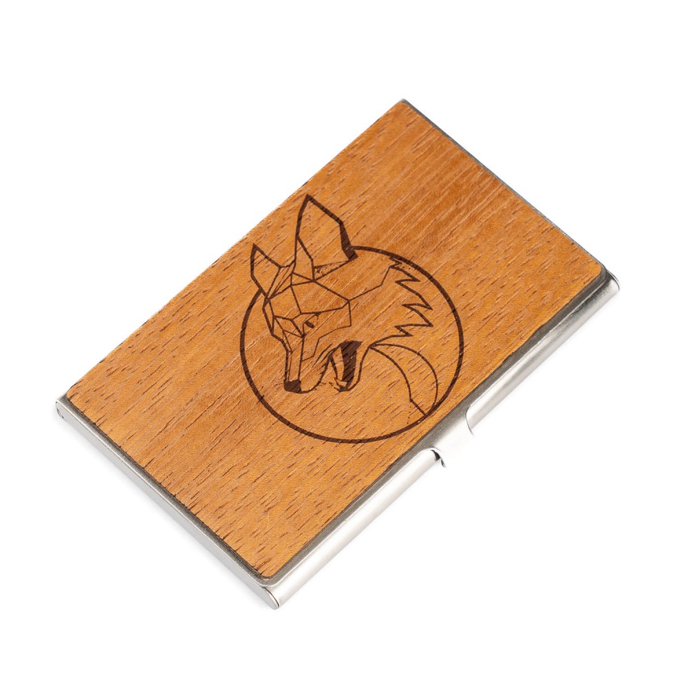 Business Card Holder Inox Fox Merbau (1)