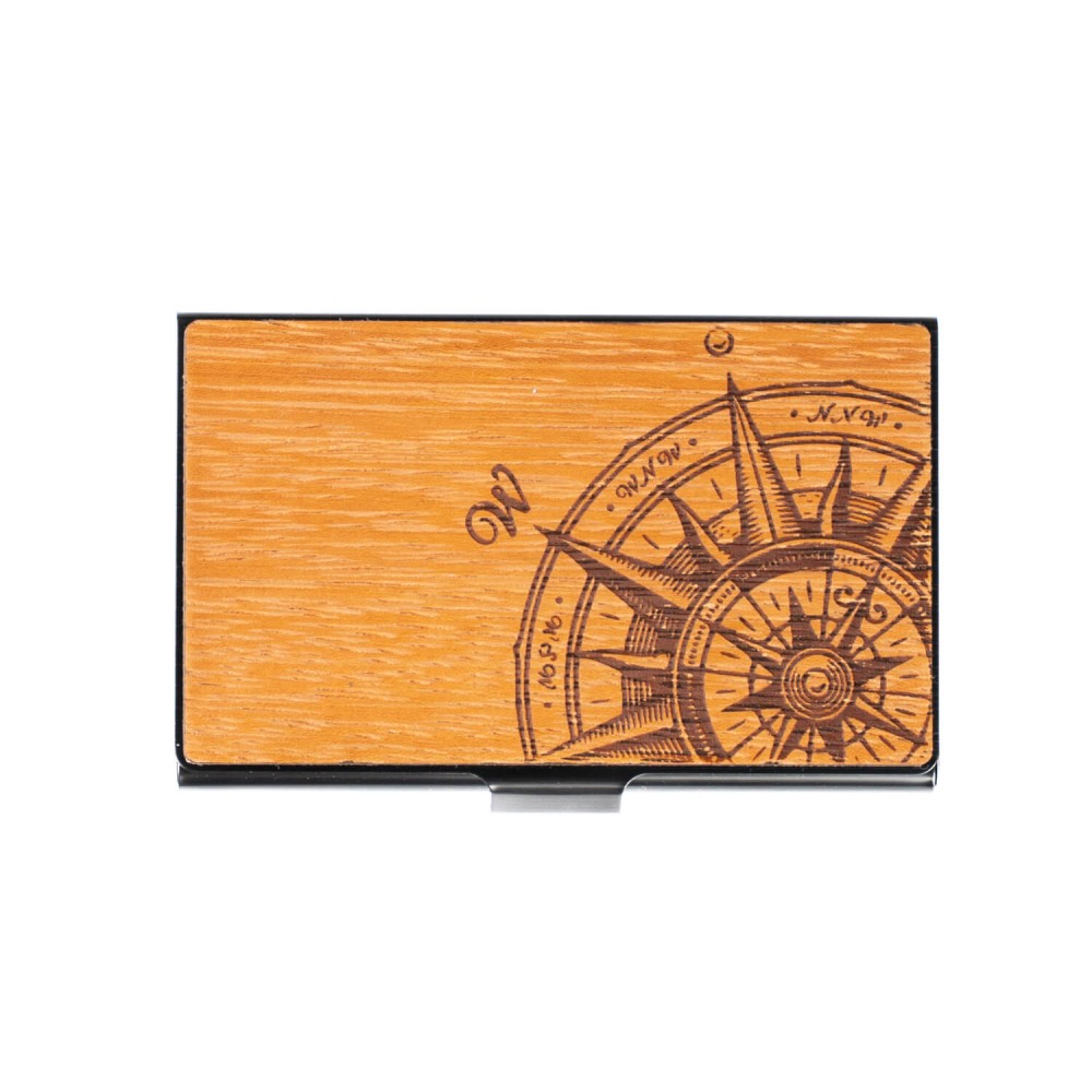 Drewniany Wizytownik Bewood Black Traveler Merbau (2)