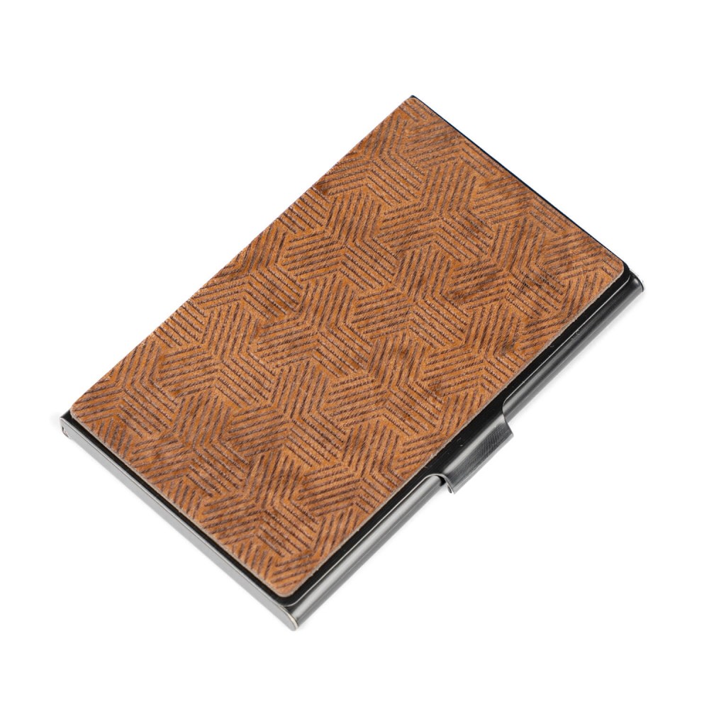 Drewniany Wizytownik Bewood Black Hexagon Imbuia (1)