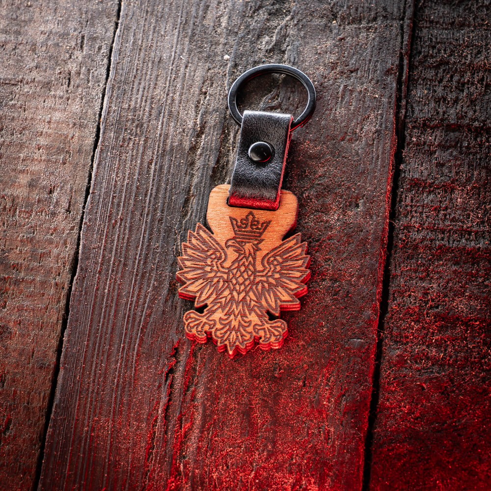 Wooden Keychain - Polish Eagle (1)