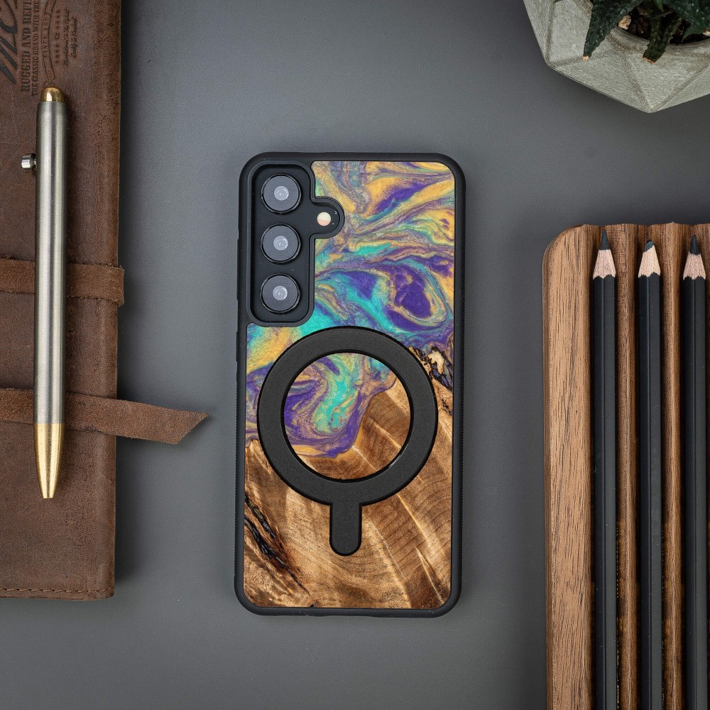 Etui Bewood Unique do Samsung Galaxy S25 FE 5G - Planets - Merkury z MagSafe (3)