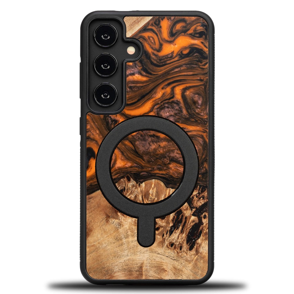Etui Bewood Unique do Samsung Galaxy S25 FE 5G - Orange z MagSafe (1)