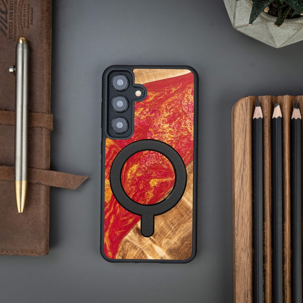 Bewood Resin Case for Samsung Galaxy S25 FE - Neons - Paris with MagSafe (3)
