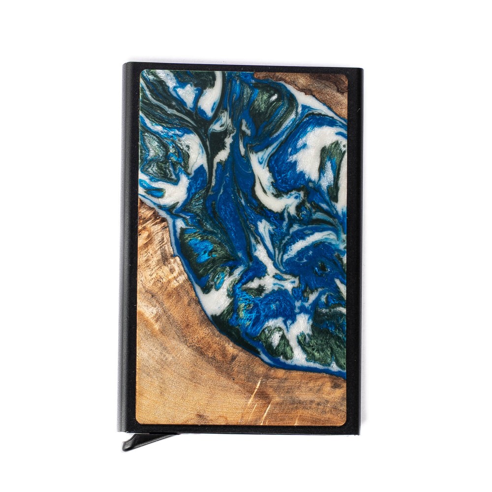 Bewood Unique Black Credit Card Case - Planets - Earth (2)