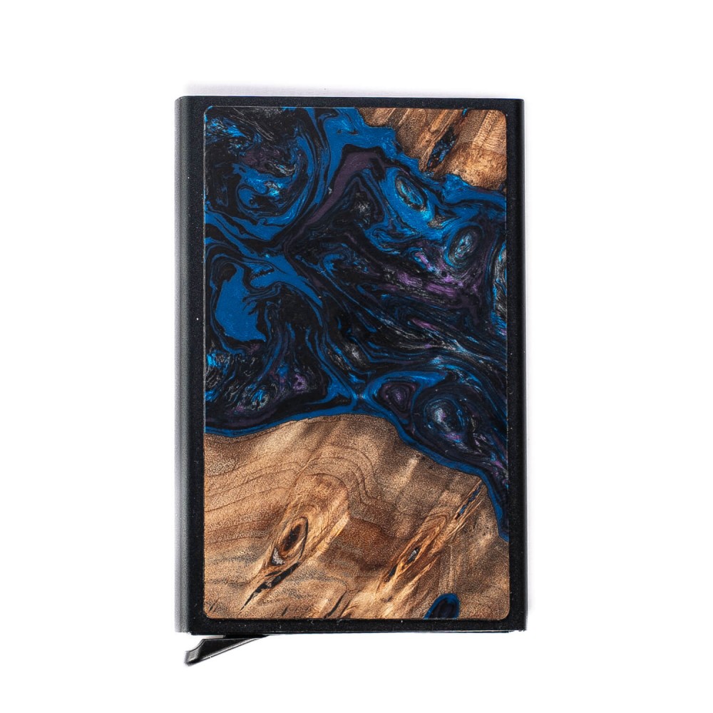 Bewood Unique Black Credit Card Case - Planets - Neptune (2)