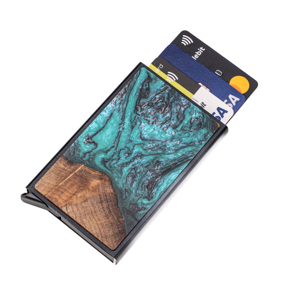 Etui na karty Bewood Unique - Turquoise (1)