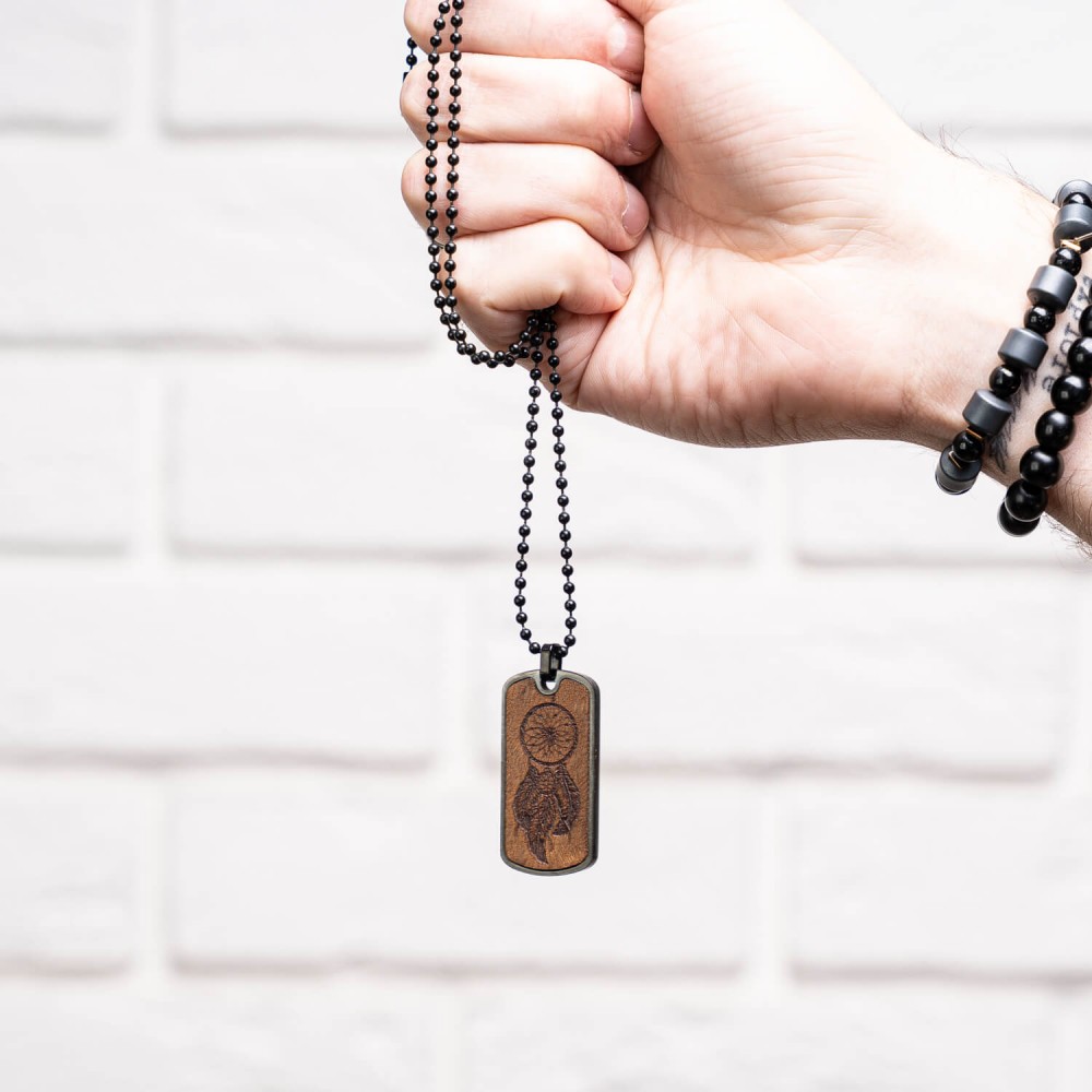 Dog tag Bewood  - Dreamcather Imbuia (4)