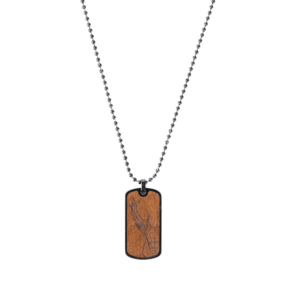 Dog tag Bewood  - Deer Imbuia (3)