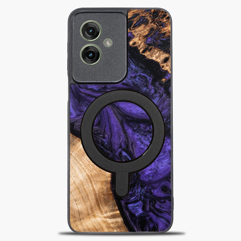 Etui Bewood Unique do Motorola G55 5G - Violet z MagSafe (1)