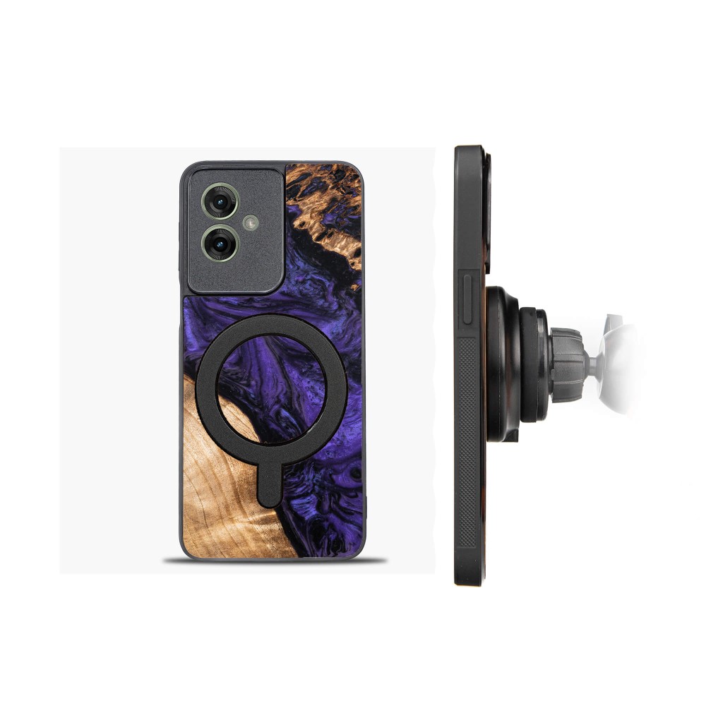 Etui Bewood Unique do Motorola G55 5G - Violet z MagSafe (2)