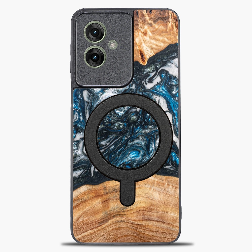 Etui Bewood Unique do Motorola G55 5G - Planets - Ziemia z MagSafe (1)