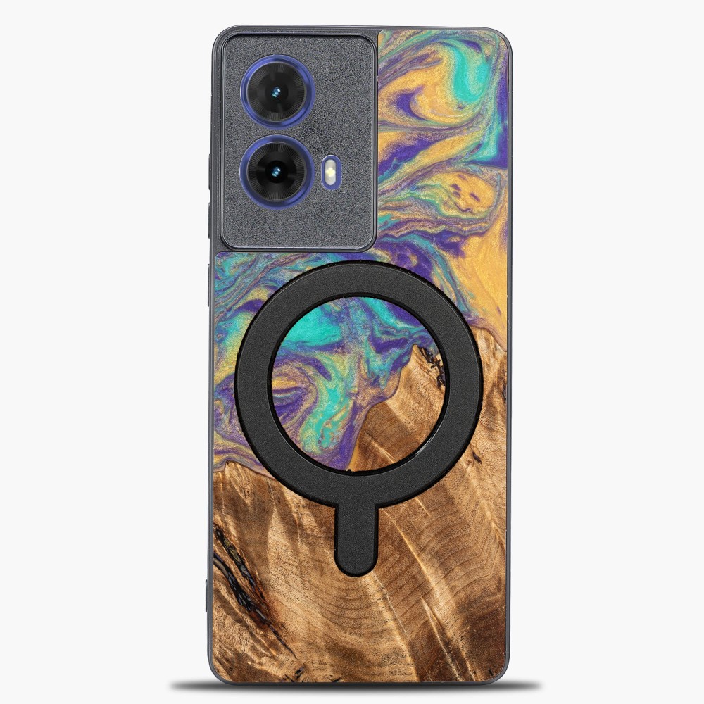 Etui Bewood Unique do Motorola G85 5G - Planets - Merkury z MagSafe (1)