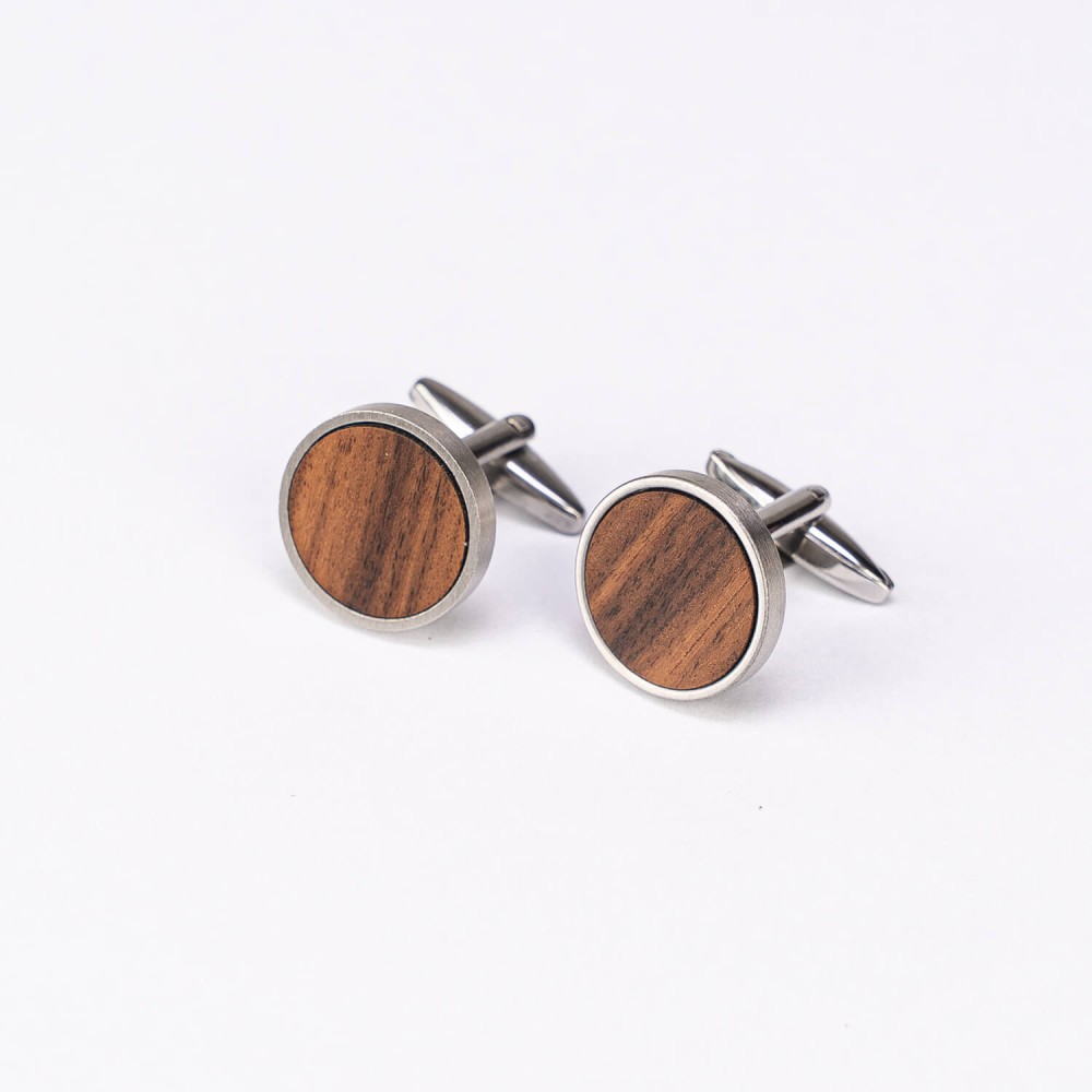Cufflinks Bewood - Ziricote - Rosewood Santos - 18mm (3)