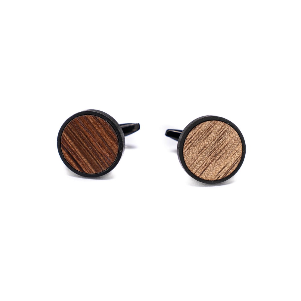 Spinki do mankietów Bewood - Mango - Black - 18mm (1)